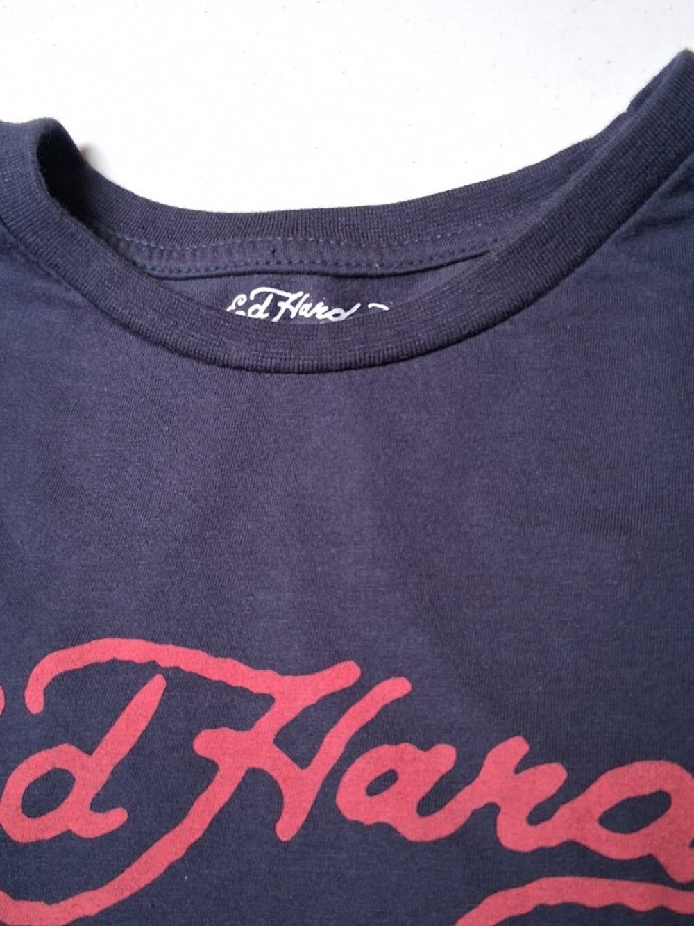 Ed Hardy T Shirt Men Navy Blue Tiger Face Graphic Y2K Retro Short Sleeve - Picture 8 of 9